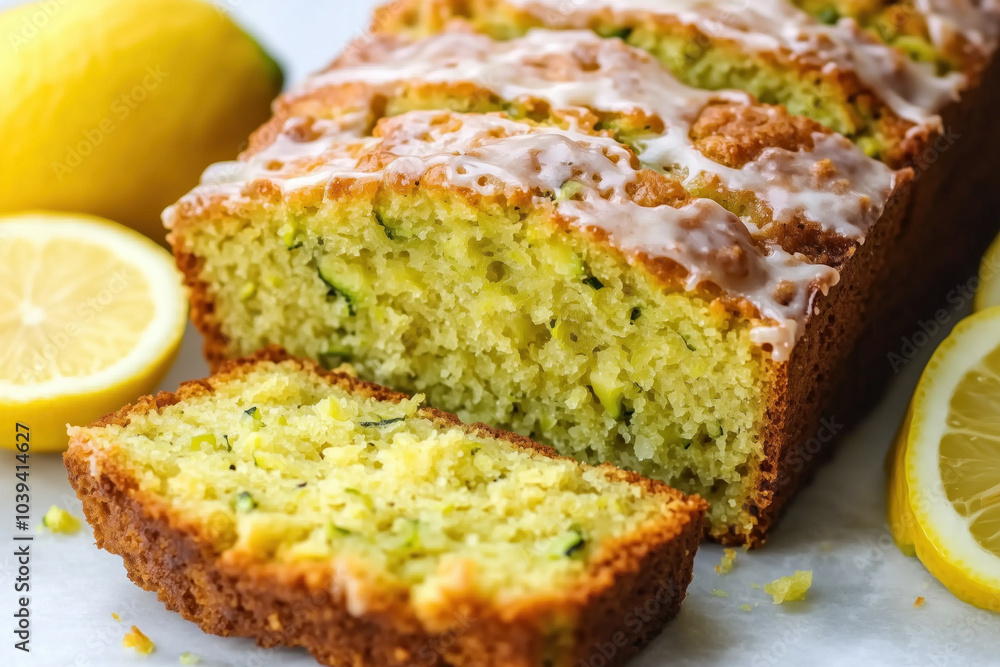 Lemon zucchini bread with glaze Lemon zucchini bread with glaze
