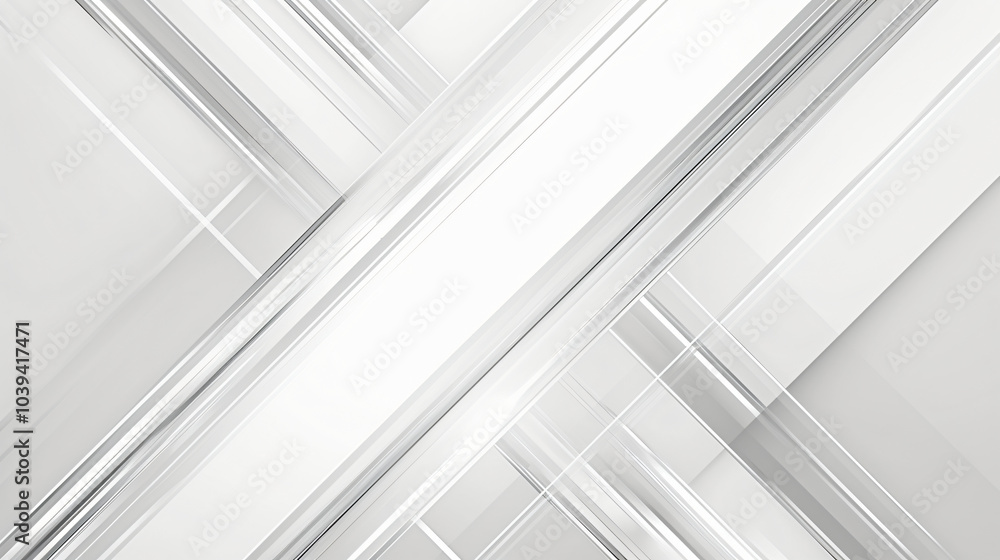 Fototapeta premium A minimalistic design featuring overlapping transparent shapes in shades of white, creating a clean and modern visual for graphic resources.