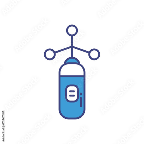 Anemometer vector icon stock illustration