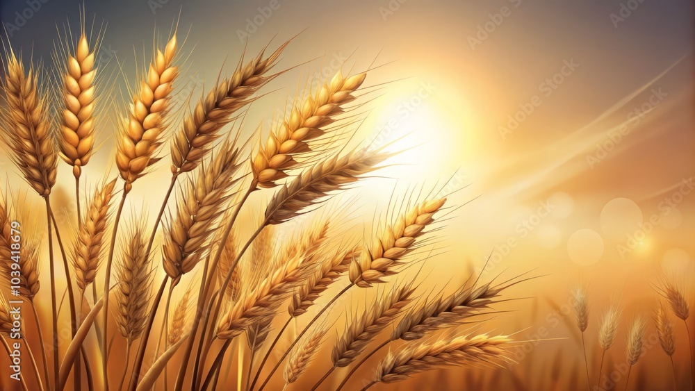 Stylized Wheat Stalks Silhouette Design for Nature and Agriculture Themes, Perfect for Backgrounds, Posters, and Creative Projects