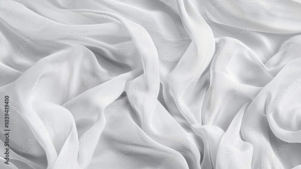 Obraz premium Luxurious Chiffon Fabric Backdrop for Beauty Products with Cinematic Lighting Elegance | Mockup Photography for Product Displays