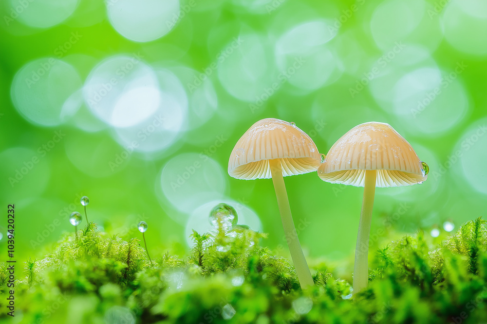 Tiny mushrooms in the forest high-definition photography Tiny mushrooms in the forest high-definition photography
