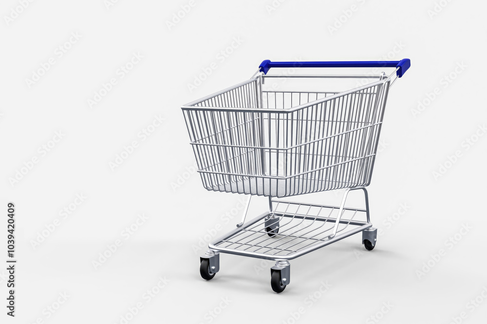 Shopping cart 3d design isolated on gray background. Concept of buy purchase online shop business consume consumption commerce grocery goodies market. Copy space for text Shopping cart 3d design isolated on gray background. Concept of buy purchase online shop business consume consumption commerce grocery goodies market. Copy space for text