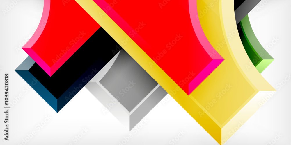 Obraz premium Geometric design abstract background - circles and triangles