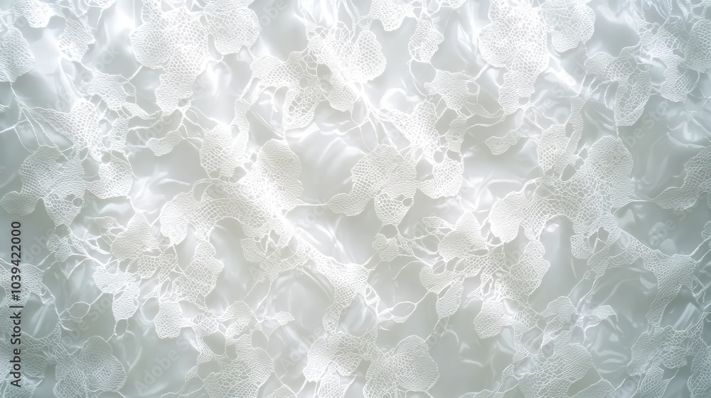 Naklejka premium Elegant Lace Pattern Luxury Backdrop Mockup for Skincare Products with Cinematic Lighting