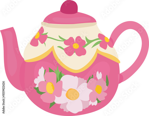 cute teapot design. Vector illustration.