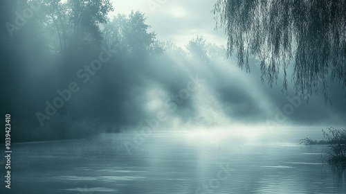 Soft mist background foggy and serene feel