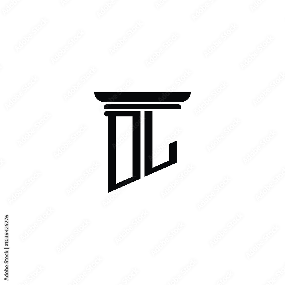DL monogram logo design letter text name symbol monochrome logotype alphabet character simple logo DL monogram logo design letter text name symbol monochrome logotype alphabet character simple logo