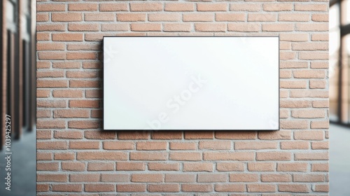 Wallpaper Mural Brushed Aluminum Rectangular Sign Mounted on Bookstore Exterior Wall for Minimal and Modern Logo Display with Depth of Field Torontodigital.ca