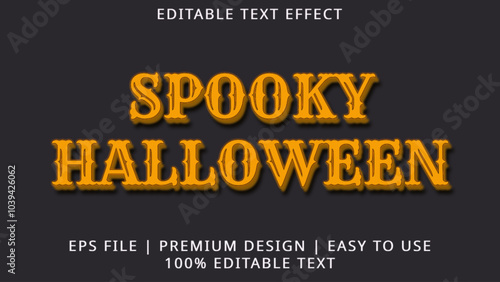 Spooky halloween theme editable text effect halloween theme text style.