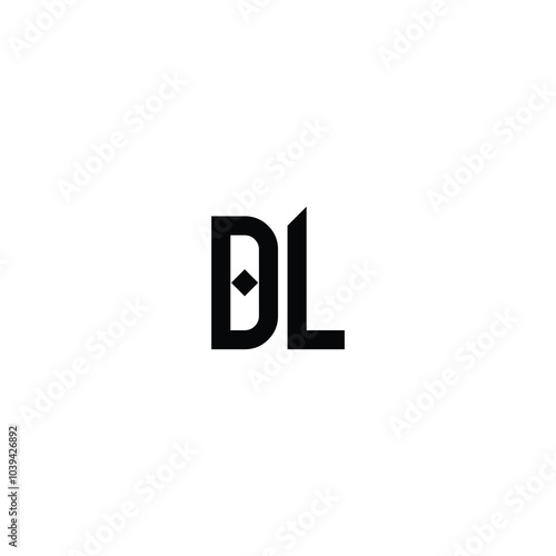 DL monogram logo design letter text name symbol monochrome logotype alphabet character simple logo