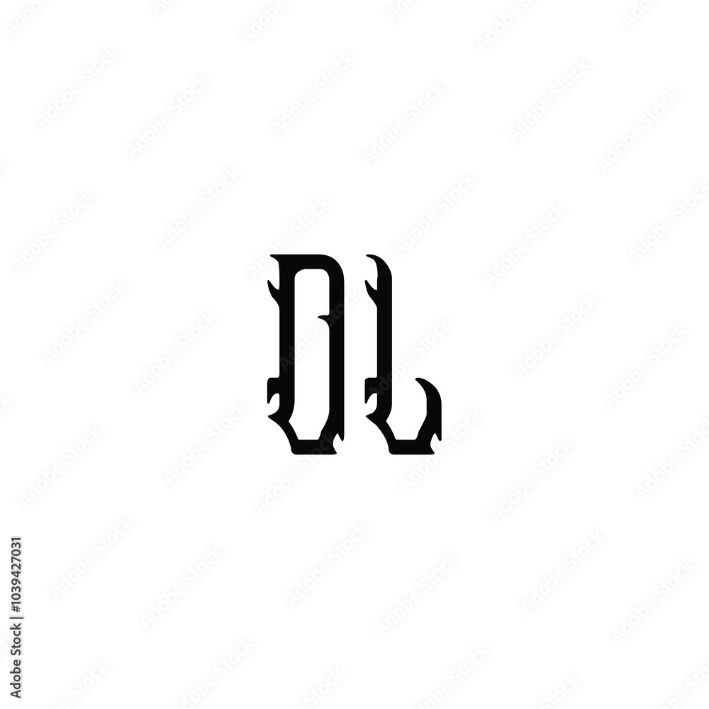 DL monogram logo design letter text name symbol monochrome logotype alphabet character simple logo DL monogram logo design letter text name symbol monochrome logotype alphabet character simple logo