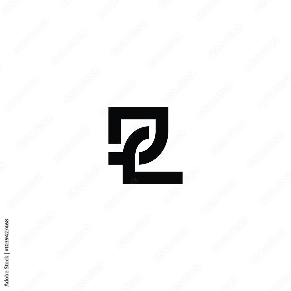 Obraz premium DL monogram logo design letter text name symbol monochrome logotype alphabet character simple logo