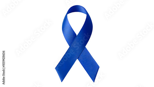 Blue ribbon health sign PNG. World Diabetes Awareness Month November and Prostate Cancer Awareness. Health care, medical awareness, illness prevention.
