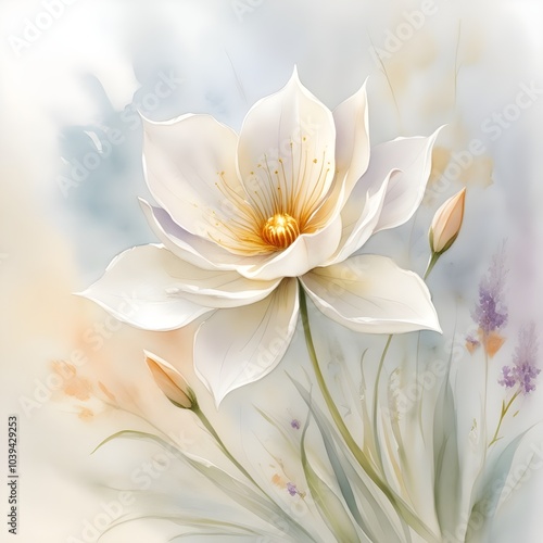 white lotus flower