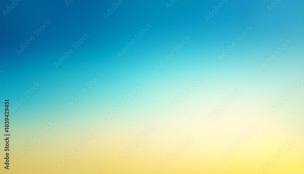 Obraz premium Blue and yellow gradient background material. A pastel color background that mixes blue and yellow.