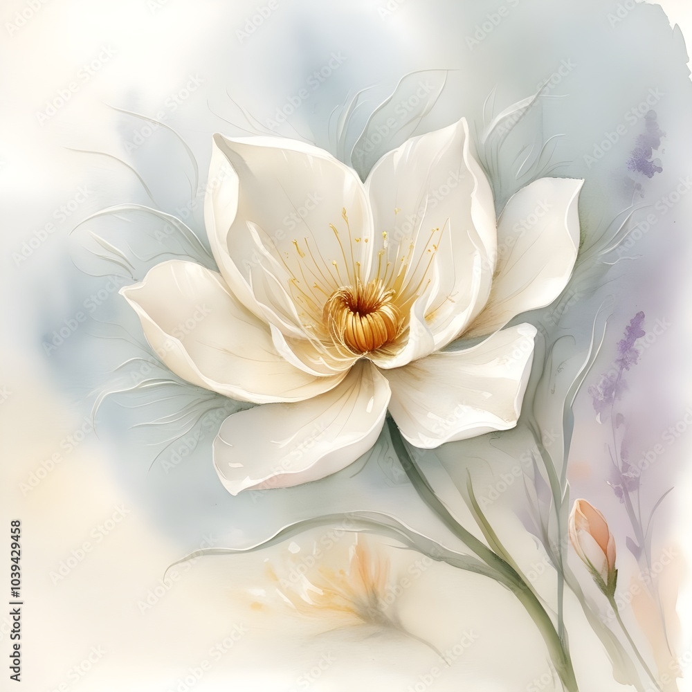 Obraz premium white water lily