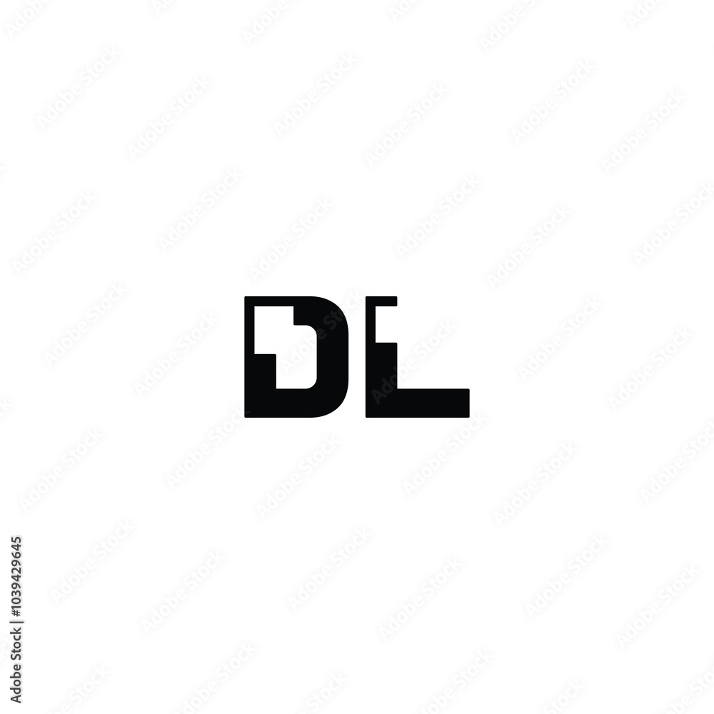 DL monogram logo design letter text name symbol monochrome logotype alphabet character simple logo DL monogram logo design letter text name symbol monochrome logotype alphabet character simple logo