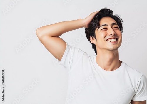 Fresh-Faced Young Asian Male: Skincare, Grooming, and Cosmetic Product Ad