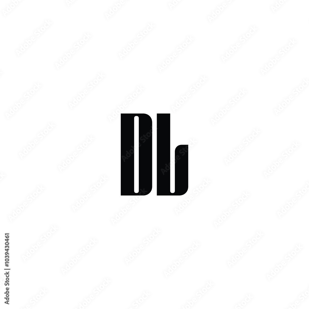 DL monogram logo design letter text name symbol monochrome logotype alphabet character simple logo DL monogram logo design letter text name symbol monochrome logotype alphabet character simple logo