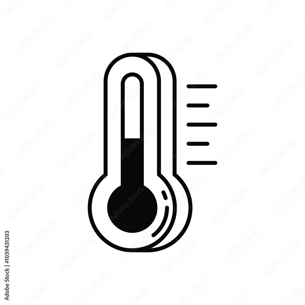 Cold Temperature vector icon stock illustration Cold Temperature vector icon stock illustration