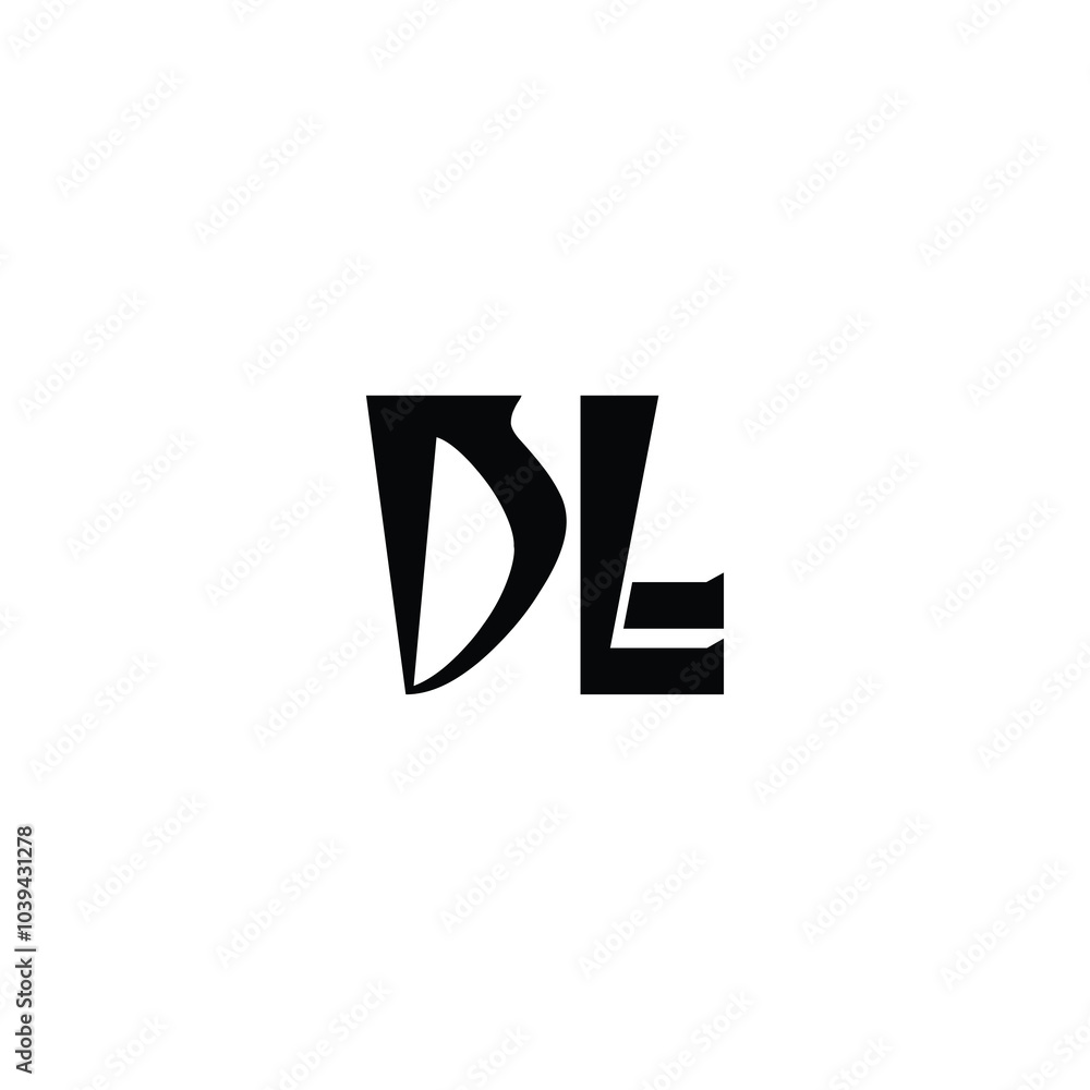 DL monogram logo design letter text name symbol monochrome logotype alphabet character simple logo DL monogram logo design letter text name symbol monochrome logotype alphabet character simple logo