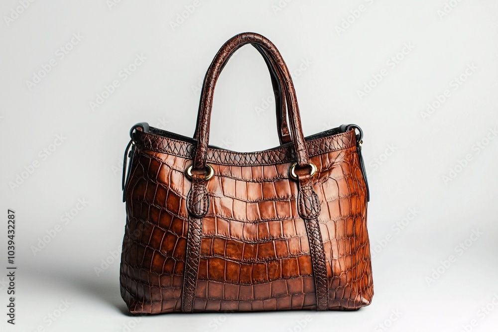 A meticulously crafted handbag stands out on a pristine backdrop, emphasizing its exquisite stitching, premium materials, and elegant hardware accents. A meticulously crafted handbag stands out on a pristine backdrop, emphasizing its exquisite stitching, premium materials, and elegant hardware accents.