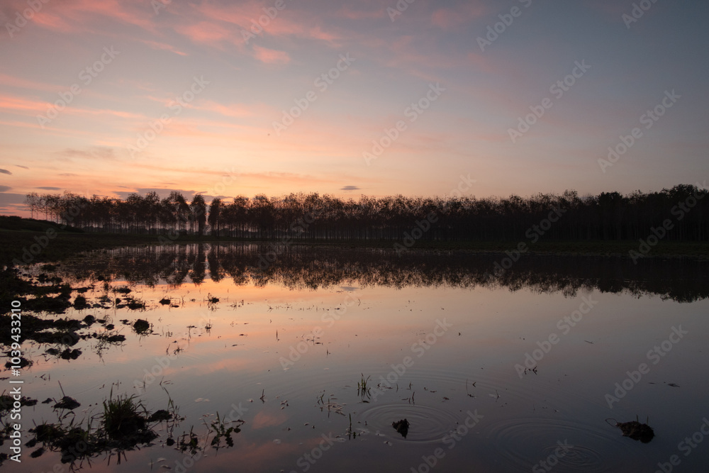 Po Valley sunset fields field landscape panorama GPS INSIDE