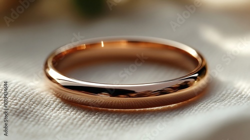 Minimalist toe ring in rose gold with a thin band isolated on a soft neutral background showcasing its simple and elegant charm