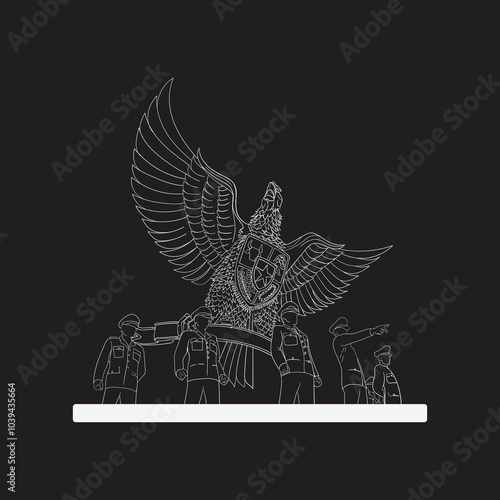 Commemoration of the Pancasila Sanctity Day (Hari Kesaktian Pancasila) vector illustration.