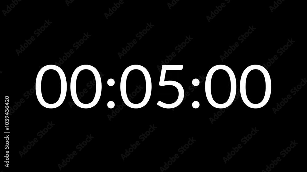 15 seconds stopwatch on black background 15 seconds stopwatch on black background