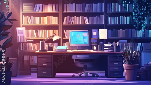 Wallpaper Mural Bookkeepers work place concept. Torontodigital.ca