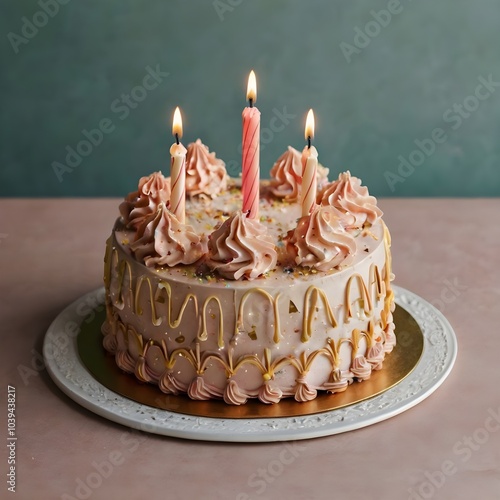 birthday cake with candles