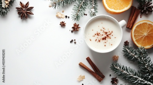 Festive Recipe Scene with Natural Elements photo