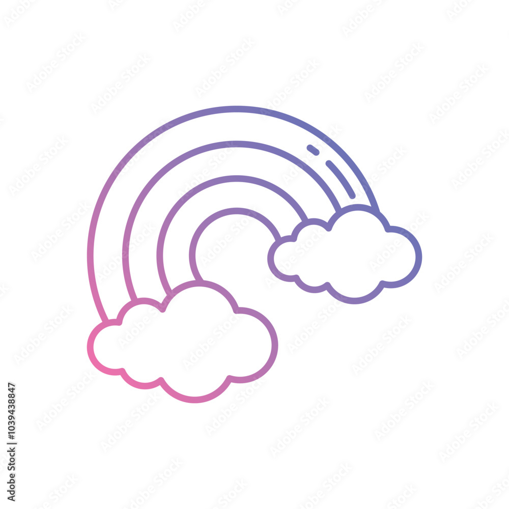 Rainbow vector icon stock illustration Rainbow vector icon stock illustration