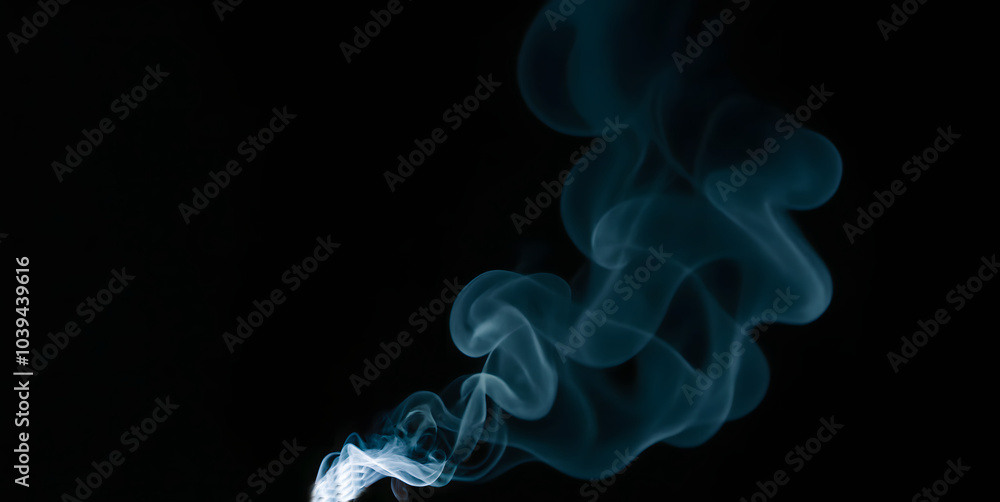 smoke on a black background generative Ai smoke on a black background generative Ai