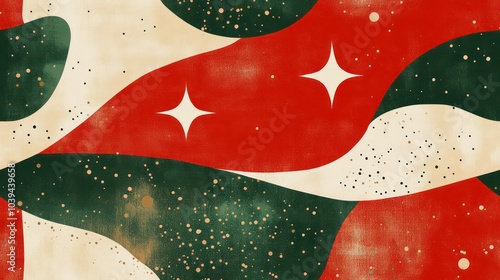 minimalist graphic pattern with christmas color theme