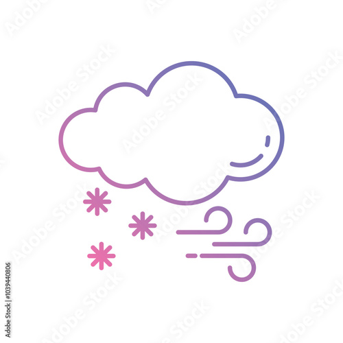 Blizzard vector icon stock illustration