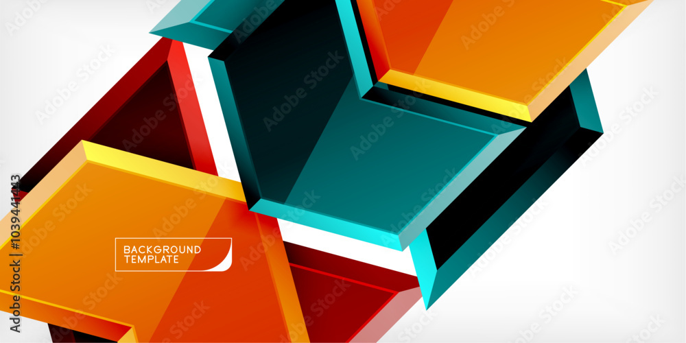 Vector 3d arrow techno design template Vector 3d arrow techno design template