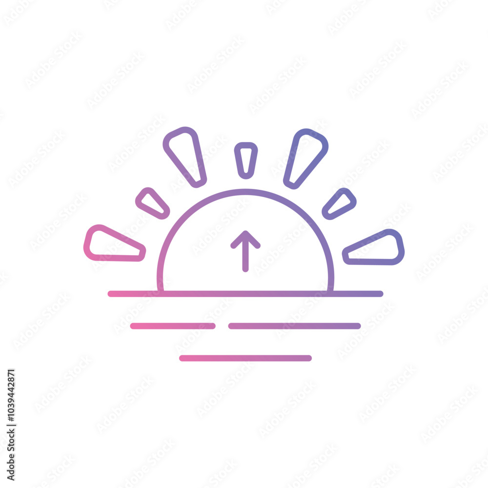Sunrise vector icon stock illustration Sunrise vector icon stock illustration
