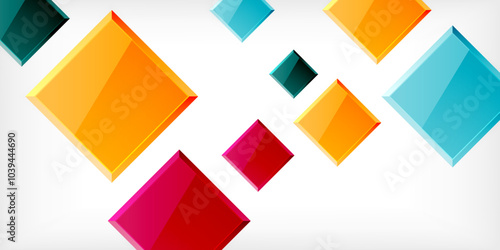 Free Download Shiny glossy metallic or plastic square design background. Vector Illustration For Wallpaper, Banner, Background, Card, Book Illustration, landing page - GFXLoad