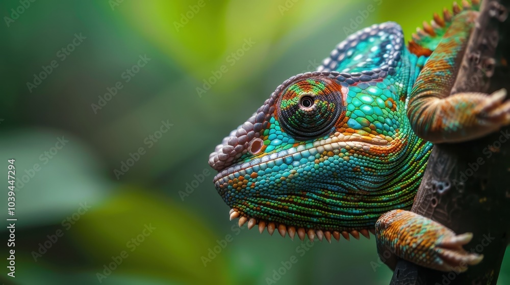 Close-Up of Color-Changing Chameleon Skin Close-Up of Color-Changing Chameleon Skin