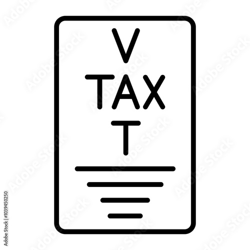 VAT (Value Added Tax).line icon