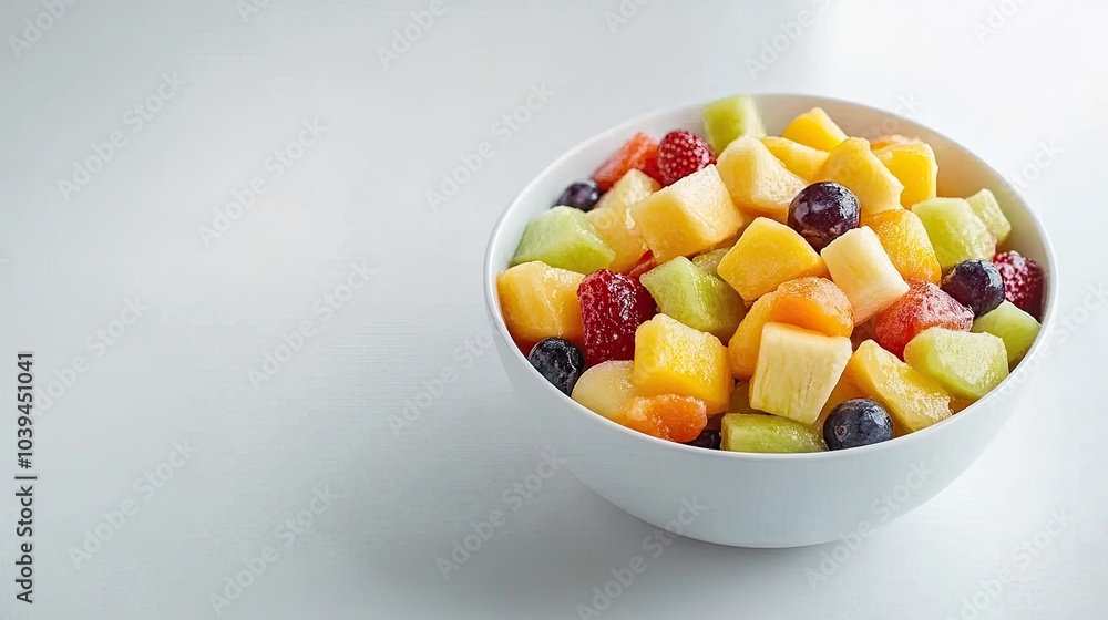 Colorful Mixed Fruit Bowl with Fresh Ingredients Colorful Mixed Fruit Bowl with Fresh Ingredients