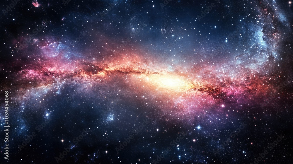 Vibrant Galaxy in Deep Space with Stars and Nebulae Vibrant Galaxy in Deep Space with Stars and Nebulae