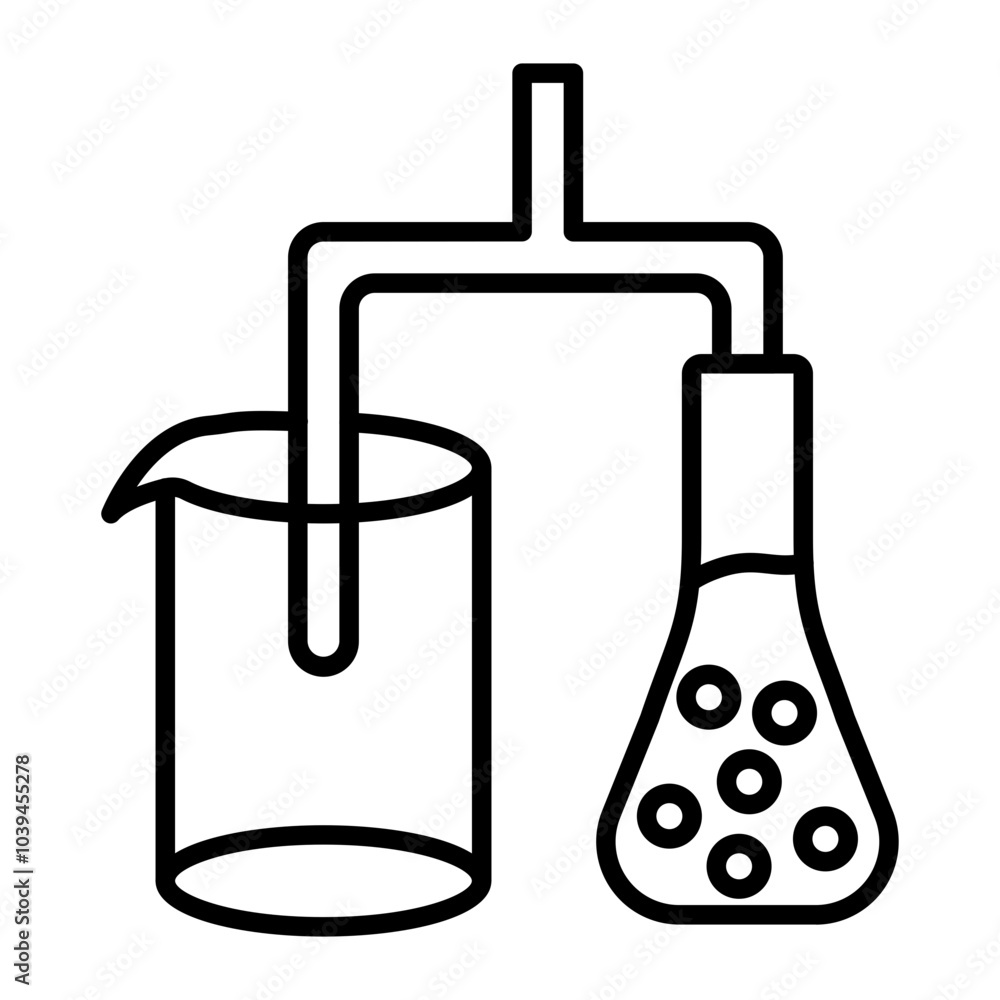 Obraz premium Experimental Setup.line icon