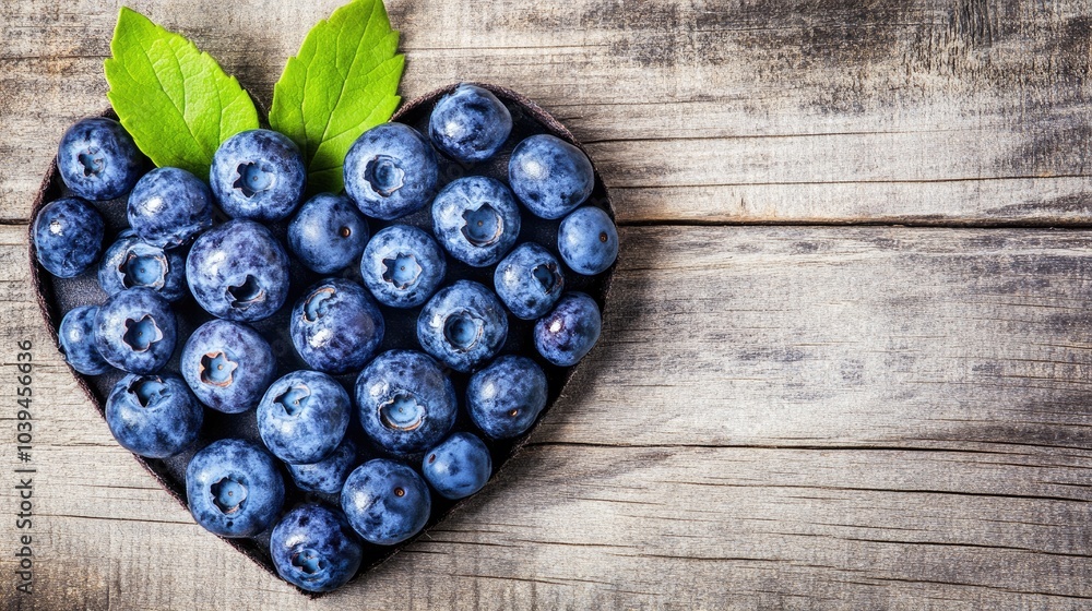 Fresh Blueberries in a Heart-Shaped Arrangement Fresh Blueberries in a Heart-Shaped Arrangement