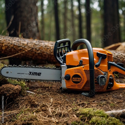 chainsaw in the forest