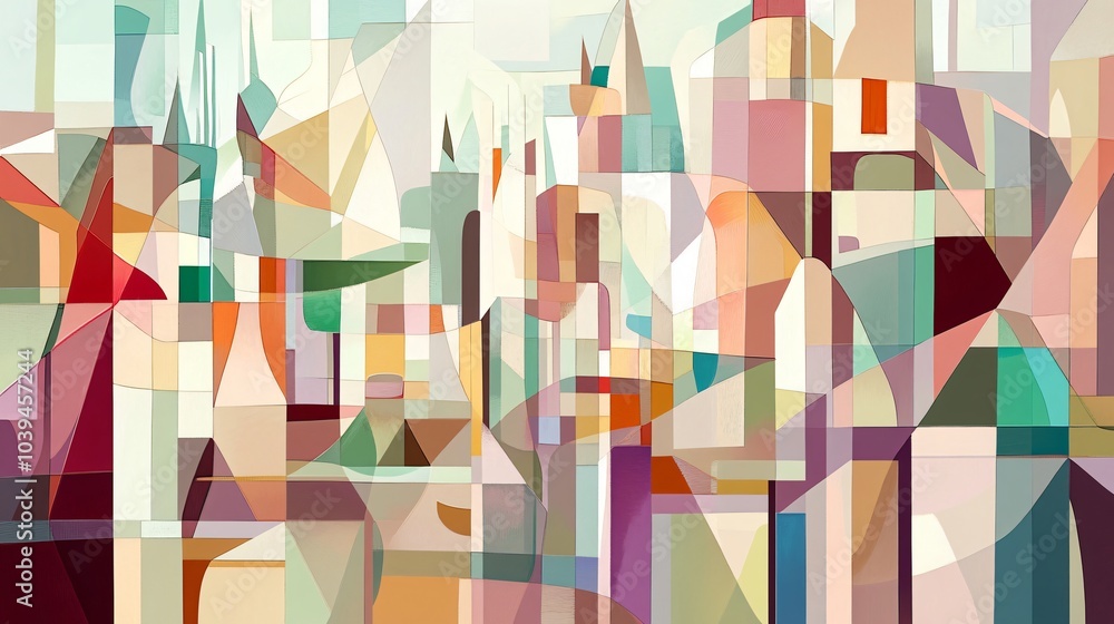 Abstract geometric pattern with colorful shapes and lines. Abstract geometric pattern with colorful shapes and lines.