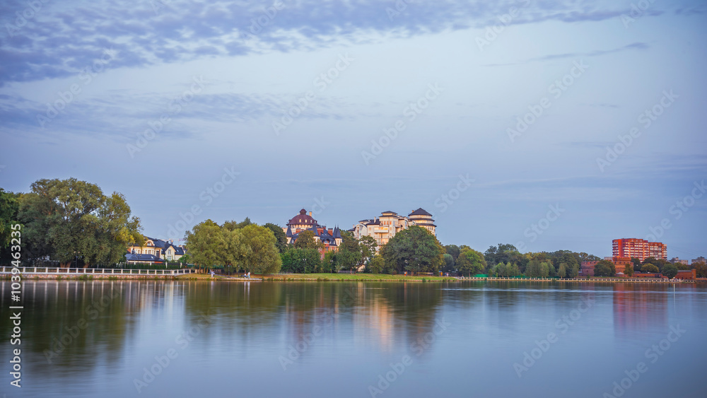 Fototapeta premium Koenigsberg pond in the evening